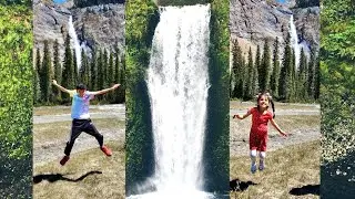 Ansel And Amelia on Their Trip to Takkakaw Falls