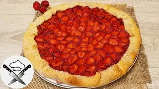 🍓 Быстрый пирог со свежей клубникой. Максимально просто и очень вкусно!
