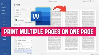 How to Print Multiple Pages on One Page in Word