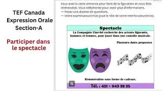 TEF Canada expression orale section-A, les acteurs figurants, #learnfrench #tefcanada #tefexam