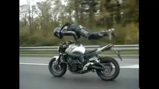 Crazy guy doing insane stunts on bike