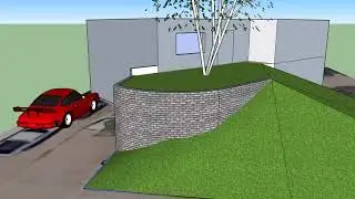 sketchup retaining wall add