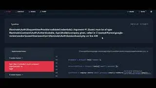 Illuminate\Auth\EloquentUserProvider::validateCredentials(): Argument #1