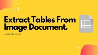 Extract Tables From Document Using Deep Learning | Data Science | Machine Learning