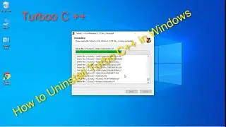 How to Uninstall Turbo C/C++
