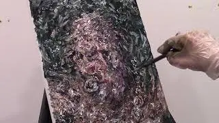 Man Underwater Bubbles Painting