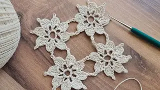 Super easy crochet knit For runner tablecloth