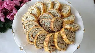Сырный Рулет с Куриным фаршем! Очень Сытно и Просто!