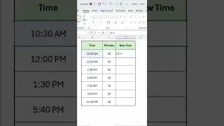 Add Minute to Time in Excel #excel #computer #laptop #pc #reels #viral #shorts