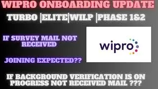 Wipro onboarding update news|Elite phase 1 and 2|Wipro joining news survey mail  not received yet ??