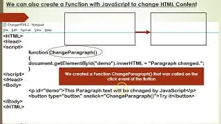 Lesson 8 How Javascript can change Text