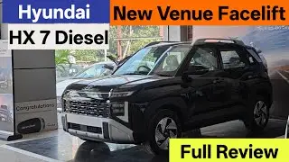 Full Review Venue Facelift 🔥 HX 7 Diesel ⛽ 2025 #carreview #venue2025