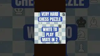 Very Hard White to Play Mate in Two #chess #checkmate #chesspuzzle