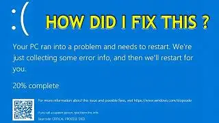 How I Fixed BSOD While Gaming (Stop Code: Critical Process Died)