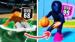 Going from 60 OVR to 99 OVR in Roblox Playground Basketball