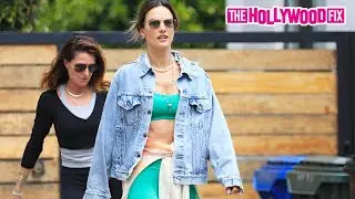 Victoria's Secret Supermodel Alessandra Ambrosio Prepares For Her Next Photoshoot With A Friend