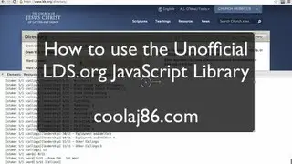 How to use the unofficial LDS.org JavaScript Library and API Documentation
