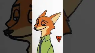 HOW TO DRAW NIKC WILDE  | zootopia | КАК НАРИСОВАТЬ НИКА УАЙЛДА #Shorts