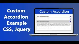 How To design a Custom Accordion using HTML CSS and Jquery || Custom Accordion Tutorial in Hindi.