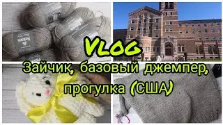 Vlog / Base sweater / Plush Crochet Bunny / Walking in St. Edwards State Park (Seattle)