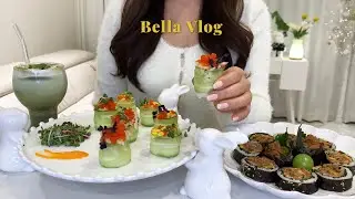 🍙Simple and delicious tofu kimbap, making cucumber kimbap for guests 🥙Chicken breast hamburger