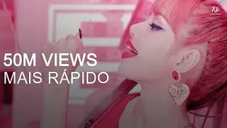 MVS DE GRUPOS QUE ATINGIRAM 50 MILHÕES DE VIEWS MAIS RÁPIDO | KPOP BRASIL