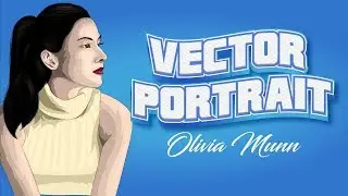 Olivia Munn Vector Portrait done in Illustrator