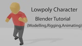 Tutorial - Lowpoly character | Modelling,Rigging,Animating | Blender + Mixamo
