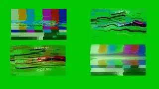 Green Screen Realistic 4 Glitch Effect - No Copyright with sound