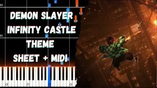 Demon Slayer Infinity Castle Theme (Kamado Tanjiro No Uta Extra) PIANO TUTORIAL SHEET + MIDI