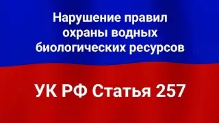 Нарушение правил охраны водных биологических ресурсов.