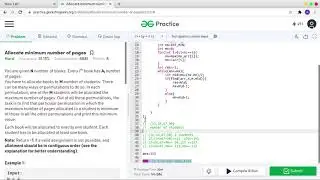 Allocate minimum number of pages || GeeksforGeeks