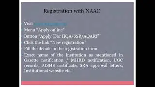 registration and overview