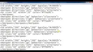 html shape animation using marquee tag