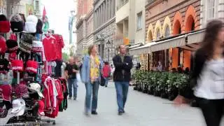 Timelapse of people walking in Budapest Hungary