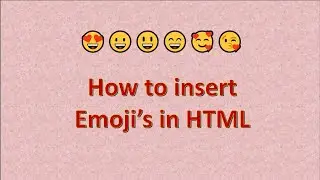 How to Insert Emoji in HTML