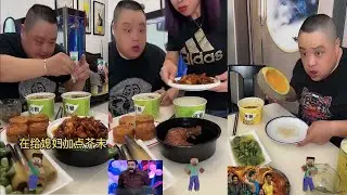 Funny Husband and Cute Wife Mukbang Challenge # 4
