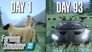 I spent 100 days raising ONLY sheep to EARNING MILLIONS in Farming Simulator 22!