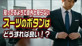 知っているようで意外と知らない「スーツのボタン」はどうすれば良い？