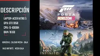 HALO INFINITE    -  FORZA HORIZON 5 GTX 1050/ i5-8300H