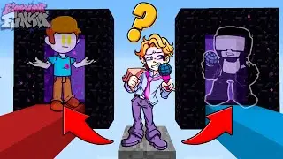 Minecraft FNF Senpai : DO NOT CHOOSE THE WRONG PORTAL (Nonsense or Tankman?)
