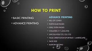 how to print