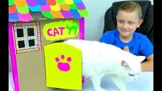 СДЕЛАЛИ ДОМИК ДЛЯ КУКИ ИЗ КАРТОНА  Видео для детей ЛАЙФХАК от SlivkiShow Про животных