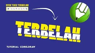 TUTORIALS CORELDRAW - EFEK TEKS TERBELAH / BROKE TEXT EFFECT (Aoki Design)