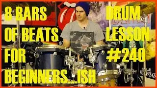 Cool Rock, Pop Drum Beats For Beginner Drummers - Drum Lesson 
