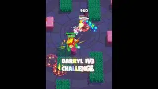 Darryl 1v3 Challenge 🗿🔥 #BrawlStars #Duels