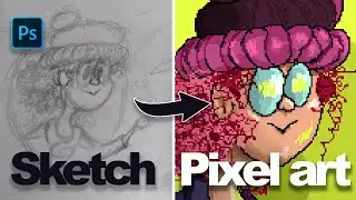 Sketch to pixel art | Photoshop