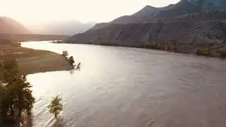 Слияние рек Чуи и Катуни с квадрокоптера