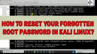How To Reset Your Forgotten Root Password In Kali Linux 2020 || by Hari Sir