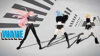 【 MMD 】 WAVE／花たん　｜TDA Neru Miku Luka　改変モデル 【4K】